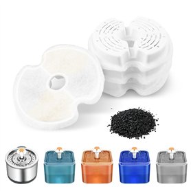 Dunkwckore 4 Pieces Filtre Fontaine Eau Chat