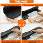 Fsaklaskdy Machine Sous Vide Alimentaire, Appareil Mise Sous Vide Alimentaire avec Mode Sec et Humide, 10 Sacs Sous Vide Inclus,