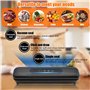Fsaklaskdy Machine Sous Vide Alimentaire, Appareil Mise Sous Vide Alimentaire avec Mode Sec et Humide, 10 Sacs Sous Vide Inclus,
