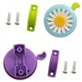 Cloche de Vélo Filles,2 PCS Sonnette Vélo Enfant Cloches de Vélo à Fleurs Sonnette de Vélo de Montagne Jolies Cloches pour Tout-
