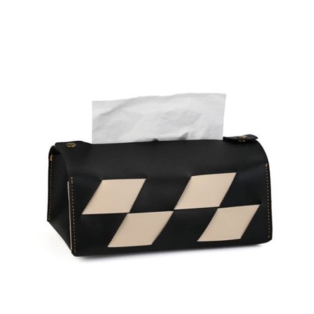 IKAAR Distributeur de mouchoirs rectangulaire en cuir synthétique pour la maison