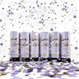 Lot de 6 canons à confettis multicolores