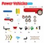 SmartMax - Les Gros Power Véhicules - Jouet de Construction Magnétique - Remorquer, déapnner, rouler .. Tout est possible avec c