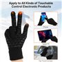 Gants Chauffants USB pour Femmes et Hommes, Gants Chauds pour écran Tactile pour l'hiver Tricoter, 3 Niveaux de Température Ajus