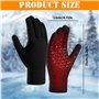 Gants Chauffants USB pour Femmes et Hommes, Gants Chauds pour écran Tactile pour l'hiver Tricoter, 3 Niveaux de Température Ajus