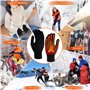 Gants Chauffants USB pour Femmes et Hommes, Gants Chauds pour écran Tactile pour l'hiver Tricoter, 3 Niveaux de Température Ajus