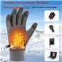 Gants Chauffants USB pour Femmes Hommes, Gants Chauffants à écran Tactile, 3 Niveaux de Température Ajustables, Gants Chauffants