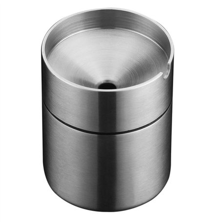 Generic Cendrier de voiture avec couvercle - Cendrier portable sans fumée - Mini poubelle de bureau en acier inoxydable - Cendri