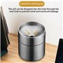Generic Cendrier de voiture avec couvercle - Cendrier portable sans fumée - Mini poubelle de bureau en acier inoxydable - Cendri