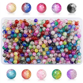 GZhaizhuan 600 Pièces en Boîte Colorées Perles de Verre