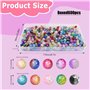 8mm Rondes Perles Craquelées pour DIY Fabrication de Bijoux Collier Bra