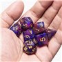FLASHOWL Dés polyédriques Dés du DND Dés dés Ciel étoilé Voie lactée Dés 42 pièces de dés Jeux de 6 Sets Jeu de dés Ensemble de 
