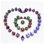 FLASHOWL Dés polyédriques Dés du DND Dés dés Ciel étoilé Voie lactée Dés 42 pièces de dés Jeux de 6 Sets Jeu de dés Ensemble de 
