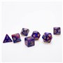 FLASHOWL Dés polyédriques Dés du DND Dés dés Ciel étoilé Voie lactée Dés 42 pièces de dés Jeux de 6 Sets Jeu de dés Ensemble de 