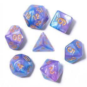 FLASHOWL Jeux de dés Polynes nacrés Perles Jeux de dés série Série D20 Dés dés DND