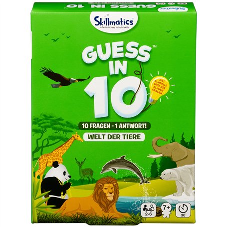 Spin Master Guess in 10 - Jeu de devinettes Monde des Animaux - avec 10 Questions sur la réponse (édition Allemande)