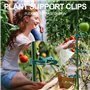 KAHEIGN 100Pcs Pinces pour Plantes de Jardin, Pinces de Support de Jardinage en Serre Réutilisables pour Parterres de Fleurs Vig