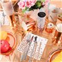 KAHEIGN 146 Pièces or Rose Vaisselle De Fête, Jetable Papier Aluminium Plaques Serviettes Coupes Pailles Pour Les Mariages, Anni