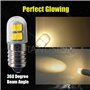 Ruiandsion Lot de 2 ampoules LED E10 4,5 V - 6 V - Culot à vis E10 - Ampoules LED 2835 8SMD - Jaunes - Mise à niveau pour lampes