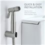 Kit de Pulvérisateur de Bidet en Acier inoxydable avec tuyau de 1,5 m et support - pour hygiène personnelle, bain d'animaux, lav