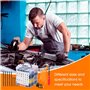 Bczhieulw Clips auto, 1240 pièces Boîte de fixation auto avec outils de démontage, attaches-câbles et coussinets en éponge, clip