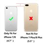 Supad Coque iPhone 7, Coque iPhone 8, Etui à Rabat Protecteur en Cuir véritable pour Apple iPhone 7/8 4,7 (Noir)