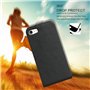 Supad Coque iPhone 7, Coque iPhone 8, Etui à Rabat Protecteur en Cuir véritable pour Apple iPhone 7/8 4,7 (Noir)
