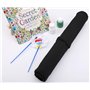 Amoyie Organiseurs pour Pinceaux de Peinture, Pochette Enroulable, Tousse de voyage de Toile pour aquarelle pinceaux, pinceaux G