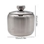 Yueser Sucrier en Acier Inoxydable, 2pcs Petit Bol à Sucre Pot à Épices avec Couvercle et Cuillère pour Maison et Cuisine Sel Su
