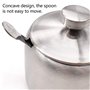 Yueser Sucrier en Acier Inoxydable, 2pcs Petit Bol à Sucre Pot à Épices avec Couvercle et Cuillère pour Maison et Cuisine Sel Su