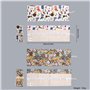 Sac Crayon Toile,RoadLoo 2 Pièces 48 Trous Trousses Crayons Rouleau Multi-usages Pochette pour Crayons Rouleau Trousse à Crayons