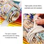 Sac Crayon Toile,RoadLoo 2 Pièces 48 Trous Trousses Crayons Rouleau Multi-usages Pochette pour Crayons Rouleau Trousse à Crayons