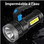 GUODSKHOO Lampe Torche Puissante Rechargeable Lampe de Poche 4 Modes Imperméable à l'eau Portable Torches de Travail Lampe pour 