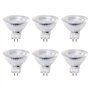 Luxvista 220V LED GU5.3 MR16 LED Blanc Chaud 3000K 5W Spot LED Remplace 50 Watt GU5.3 Projecteur Halogène MR16 Réflecteur Lampe