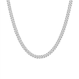 Zuofan Chaîne Cubaine Collier Homme Femme en Acier Inoxydable