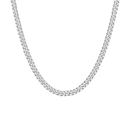 Zuofan Chaîne Cubaine Collier Homme Femme en Acier Inoxydable