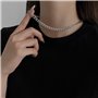 Zuofan Chaîne Cubaine Collier Homme Femme en Acier Inoxydable, Élégant Collier Homme Chaîne, Necklace Largeur 5 mm, Longueur 50 