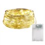iJiGui 10M Guirlande Lumineuse, 100 LED Guirlande à Pile, IP65 Étanche Guirlande Lumineuse Led Interieur pour Décoration de Jard