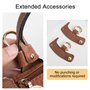 zoerbufan Bandouliere pour Sac Longchamp Femme Pliage Sangle Petit Sac, Mini Cuir Réglable Bandouliere pour Sac a Main, Pas Beso