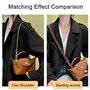 zoerbufan Bandouliere pour Sac Longchamp Femme Pliage Sangle Petit Sac, Mini Cuir Réglable Bandouliere pour Sac a Main, Pas Beso