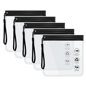EUZUXU 5 Pièces Trousse de Toilette Transparente Femme