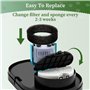 Lot de 6 filtres pour fontaine à chat + 6 filtres en mousse pour la fontaine à boisson pour chat, filtrant les poils (éponge), t
