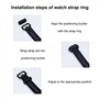 FuzlPnag 15 PCS Silicone bracelet De Montre boucle,Boucles de Rechange en Caoutchouc Siliconé, 20 mm Boucles de Bracelet,Passant