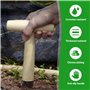 LUMOOM Outils de plantation de bulbes en bois - Avec calibrage et poignée en bois - Outils de jardinage traditionnels - Distribu