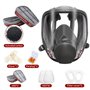 Masque respiratoire intégral réutilisable – Respirateur chimique de poussière de gaz organique avec filtres supplémentaires pour