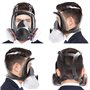 Masque respiratoire intégral réutilisable – Respirateur chimique de poussière de gaz organique avec filtres supplémentaires pour