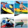 XHBTS Lot de 2 poignées de transport de kayak de rechange avec matériel, avec 8 vis, poignées en caoutchouc durable pour kayak, 