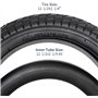 YunSCM Lot de 2 12 Pouces vélo Enfan Pneu 12 1/2x2 1/4 (12.5x2.25) et Lot de 2 12 Pouces Chambres à air 12 1/2x2 1/4 AV32mm Valv