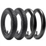 YunSCM Lot de 2 12 Pouces vélo Enfan Pneu 12 1/2x2 1/4 (12.5x2.25) et Lot de 2 12 Pouces Chambres à air 12 1/2x2 1/4 AV32mm Valv