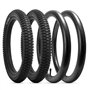 YunSCM Lot de 2 Pliables 16 Pouces Pneus 16x2.125 ETRTO 57-305 et Lot de 2 16 Pouces Chambres à air AV32mm Valve，Compatible 16x2